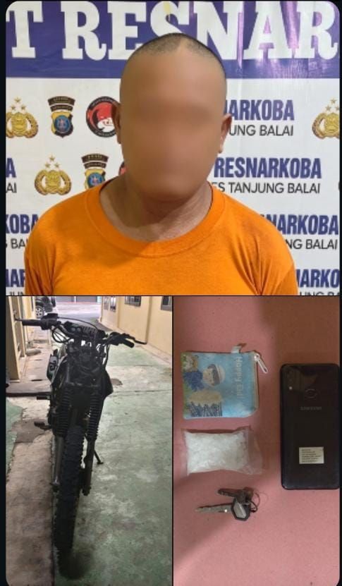 Bawa Sabu, Cek Murni Diringkus Satresnarkoba Polres Tanjungbalai di Jalan Suprapto