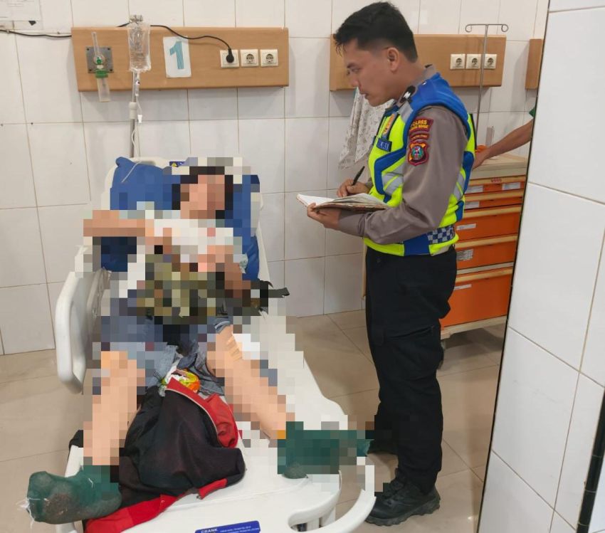 Adu Banteng Dua Sepeda Motor di Jalinsum Perbaungan, Tiga Orang Luka-luka