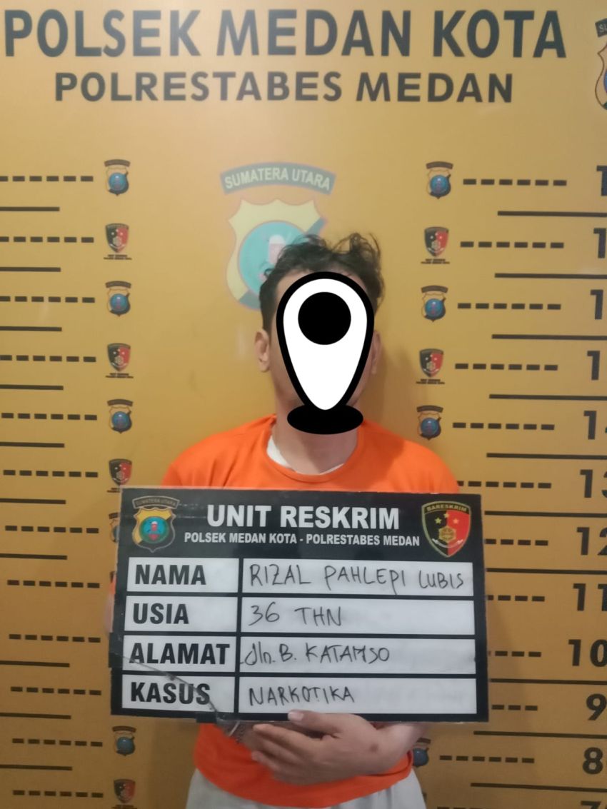 Polsek Medan Kota Ringkus Terduga Pengedar Sabu