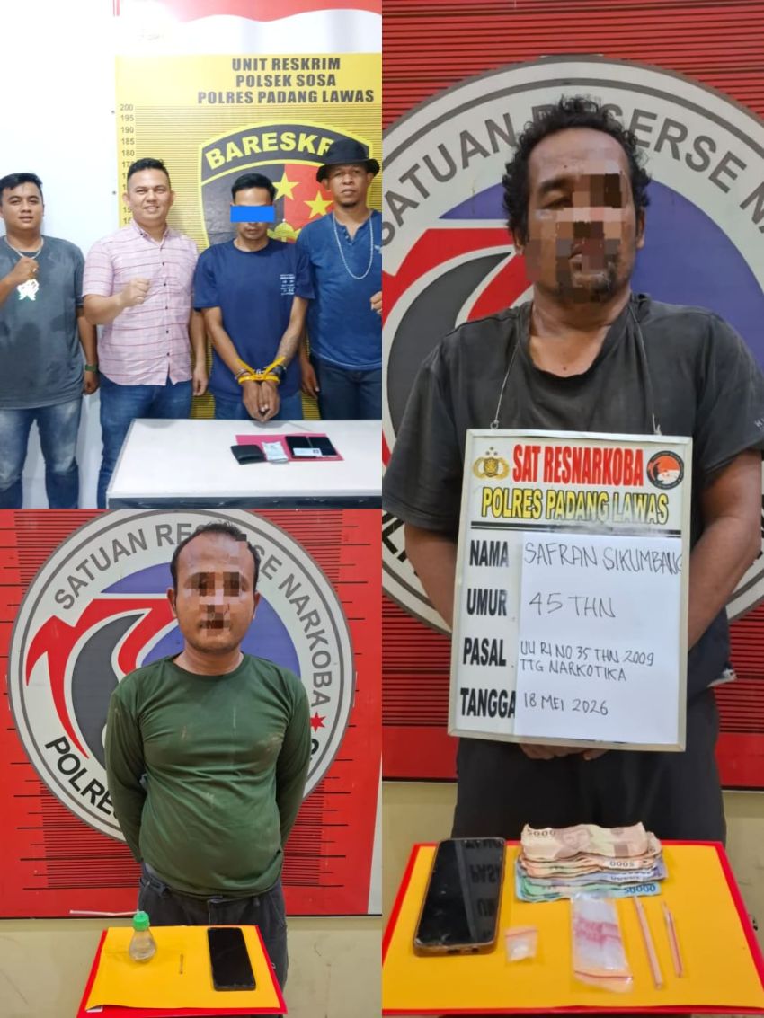 Dua Kasus Sabu Diungkap di Palas, Tiga Pria Diamankan