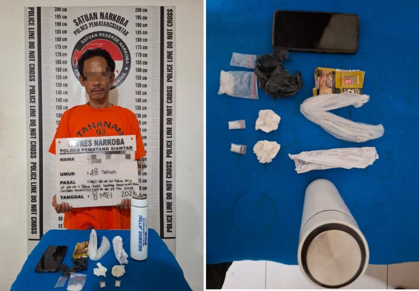 Seorang Pria Ditangkap di Ring Road Siantar, Sabu Seberat 4,88 Gram Disita