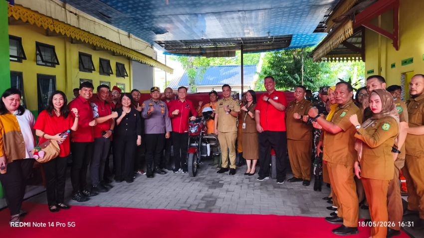 DPC PDI Perjuangan Medan Serahkan 7 Motor Sampah untuk Kecamatan Medan Helvetia