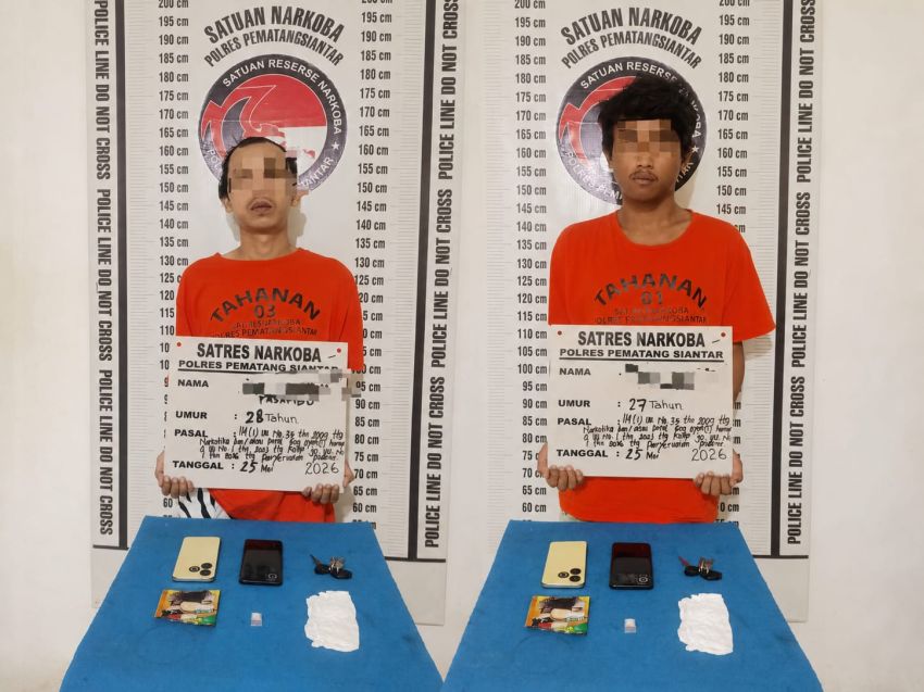 Dua Pria Asal Simalungun Ditangkap Polisi saat Nongkrong Bawa Sabu