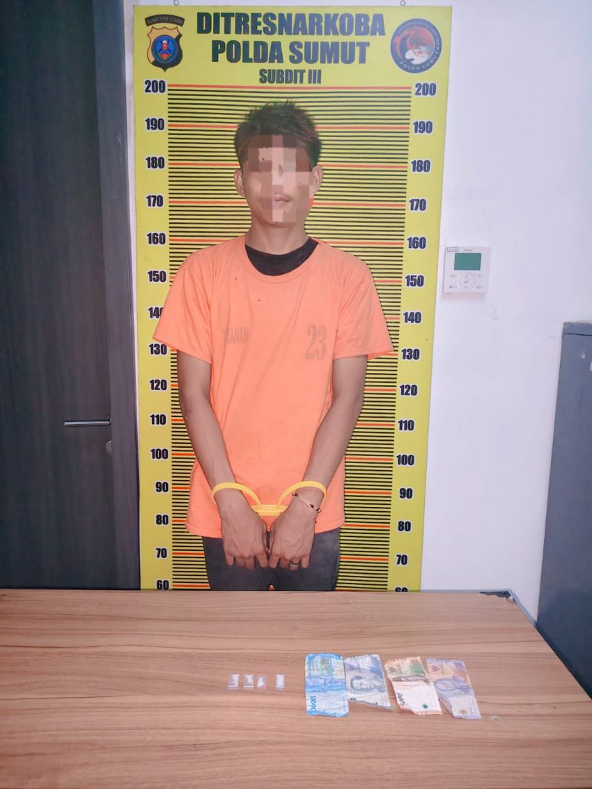 Polda Sumut Bekuk Pemuda di Deliserdang Transaksi Sabu di Pinggir Jalan