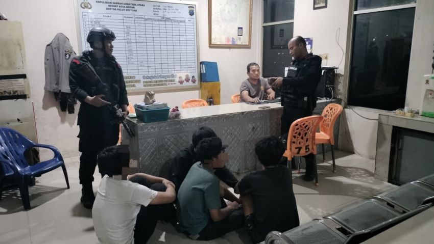 Brimob Polda Sumut Gagalkan Tawuran di Medan, Amankan 2 Pemuda dan 2 Kelewang