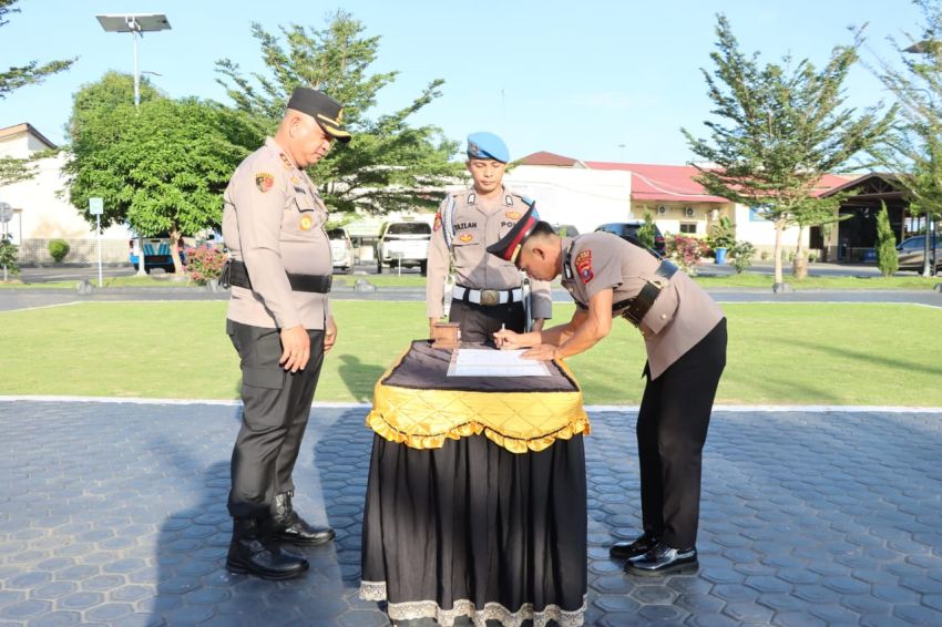 Polres Batubara Gelar Upacara Serah Terima Jabatan Kasiwas