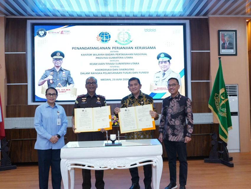 Kejati Sumut dan BPN Perkuat Sinergi Penanganan Hukum Pertanahan