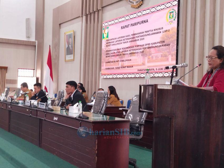 DPRD Simalungun Berikan Rekomendasi Terhadap LKPj Bupati TA 2025