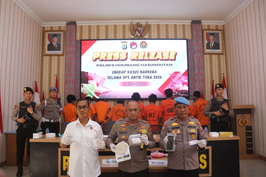 Polres Humbahas Ungkap 5 Kasus Narkotika dalam Operasi Antik Toba 2026