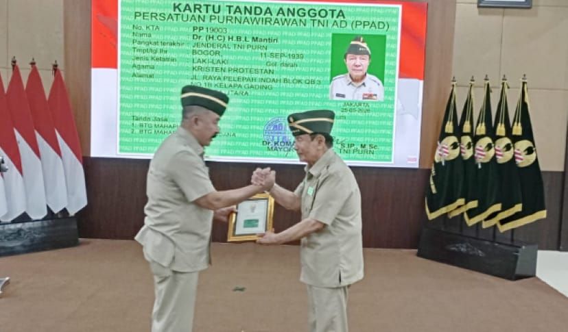 Gantikan Try Sutrisno, Jenderal Purn HBL Mantiri Dikukuhkan sebagai Ketua BPP PPAD