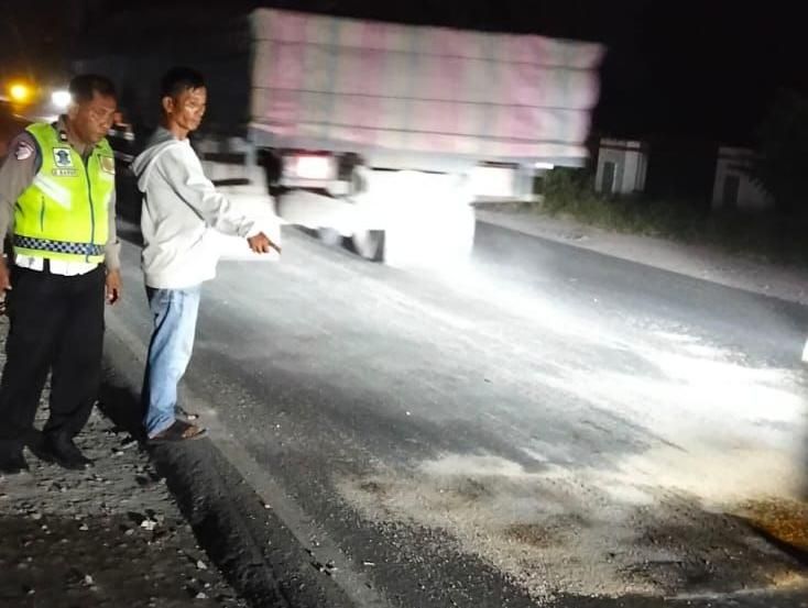 Pengendara Motor Tewas Terlindas Truk di Perbaungan