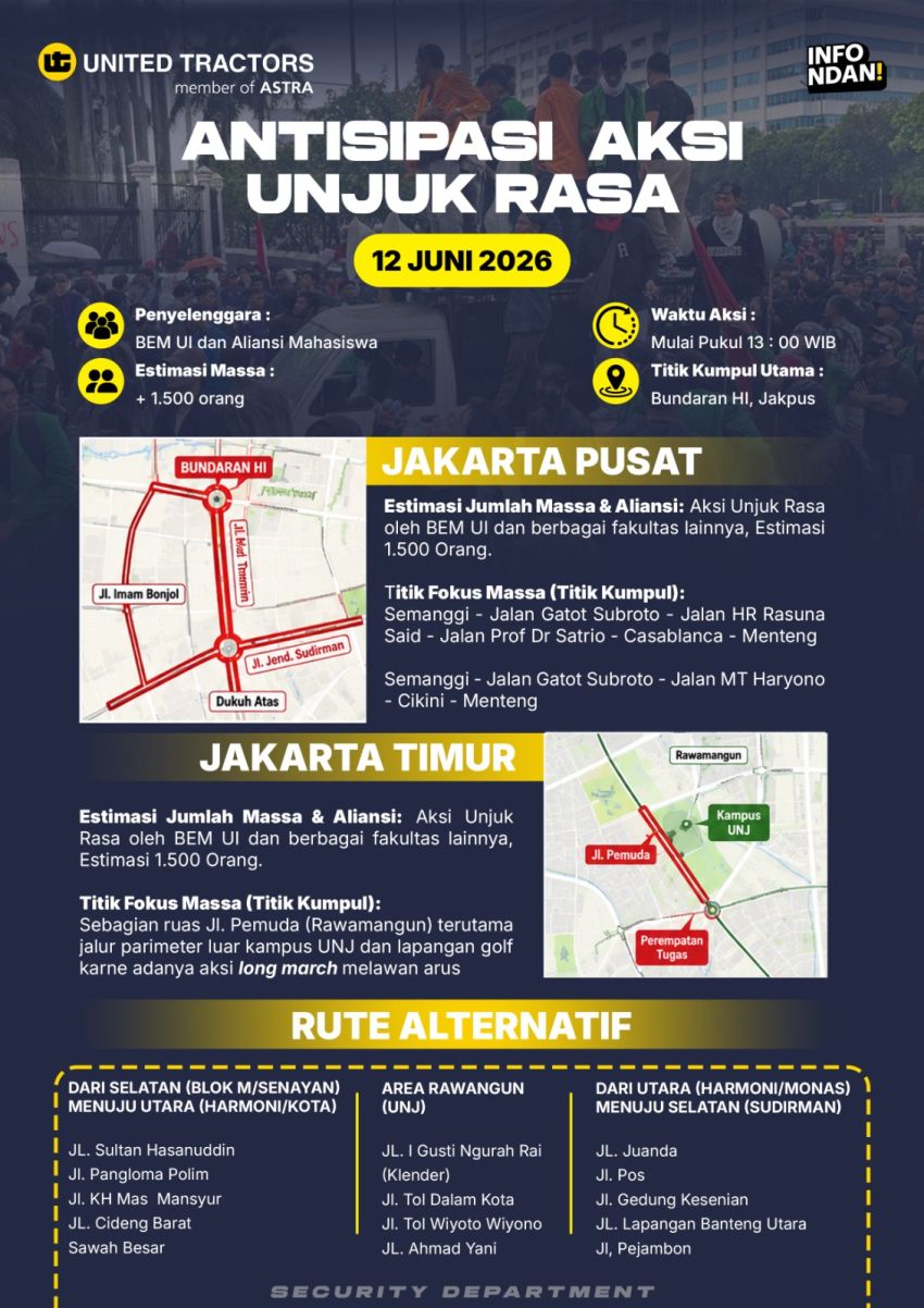 Mahasiswa Gelar Aksi "Menuju Indonesia Bangkrut" di Bundaran HI, Bawa Lima Tuntutan untuk Pemerintah