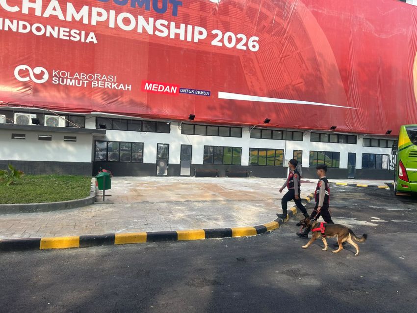 K-9 Polda Sumut Perkuat Pengamanan Piala AFF U-19 di Stadion Teladan