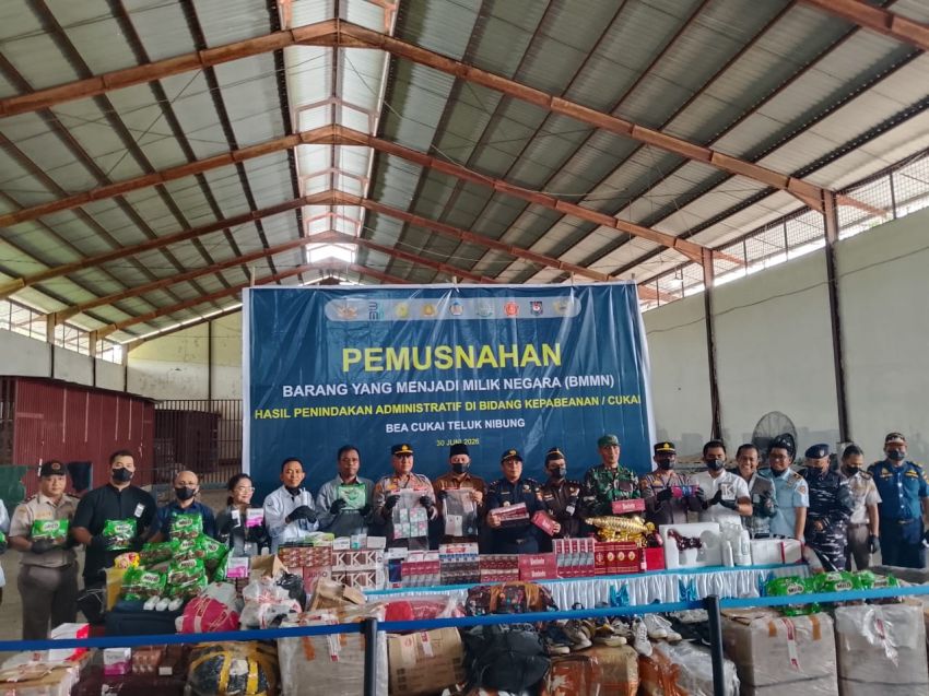 Bea Cukai Teluk Nibung Musnahkan Barang Hasil Penindakan Senilai Rp 1 Miliar