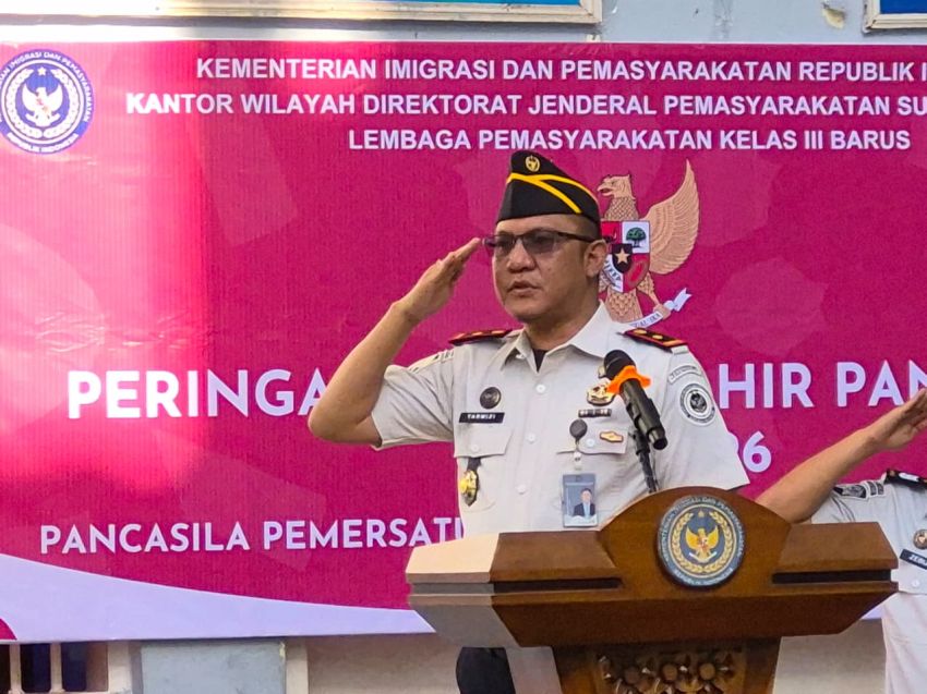 Peringati Hari Lahir Pancasila 2026, Lapas Barus Teguhkan Semangat Persatuan dan Pengabdian