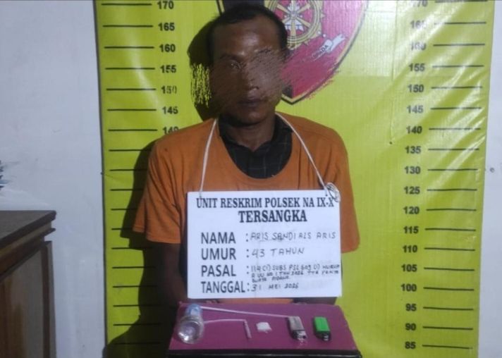 Salahgunakan Narkotika di Gubuk Pinggir Sungai Aekkotabatu, Warga Sergai Diringkus di Labura