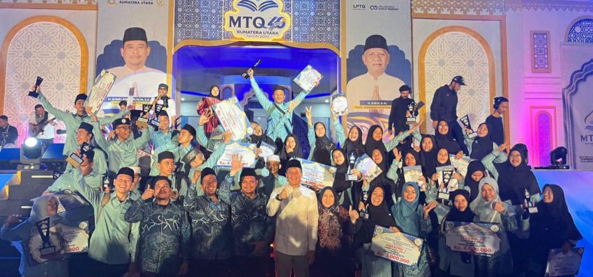 Dua Qari/Qariah Lolos ke MTQ Nasional, Padang Lawas Peringkat 9 MTQ Sumut 2026