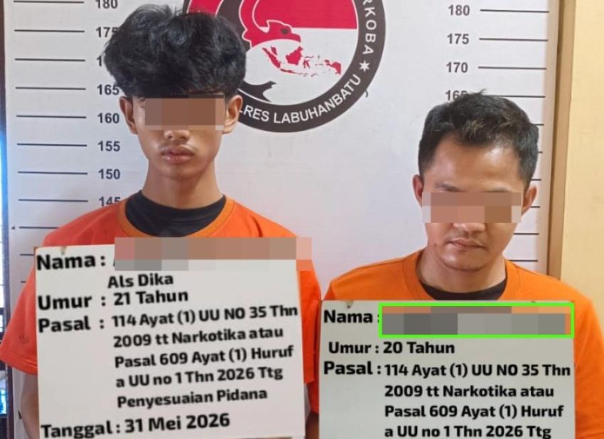 Dua Terduga Pengedar Sabu Ditangkap di Ujungbandar
