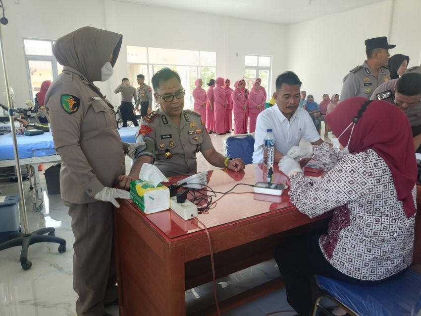 Sambut Hari Bhayangkara ke-80, Polres Palas Gelar Donor Darah dan Cek Kesehatan Gratis