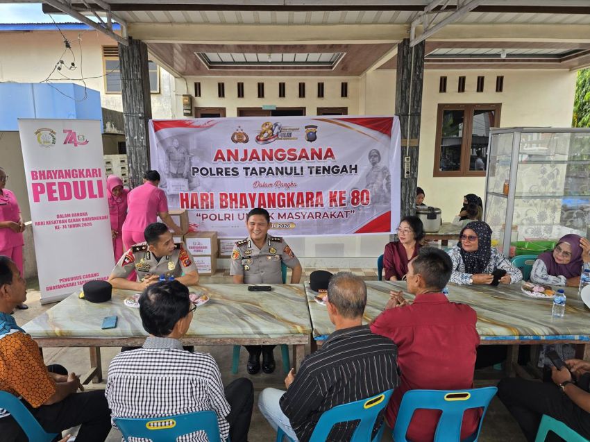Polres Tapteng Anjangsana ke Purnawirawan dan Warakawuri