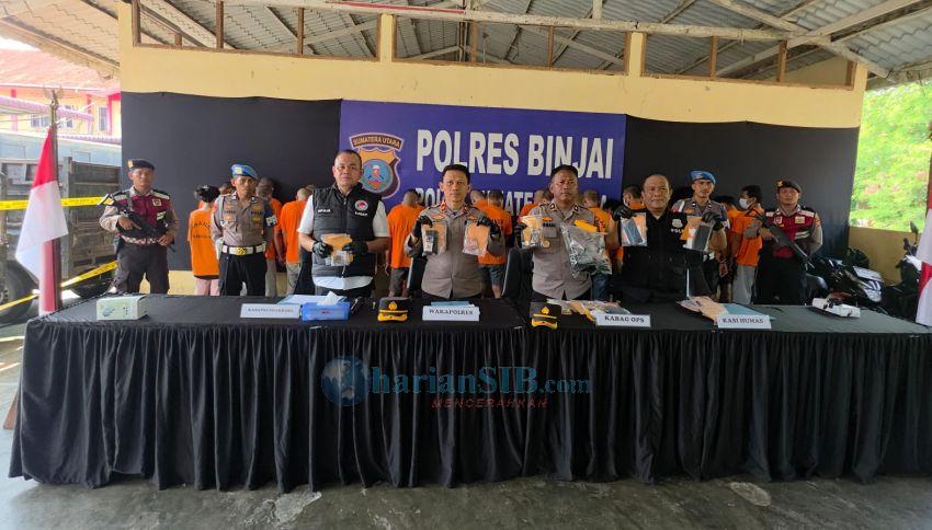 20 Hari Operasi Antik Toba, Polres Binjai Ungkap 23 Kasus Narkoba dan Ringkus 28 Tersangka