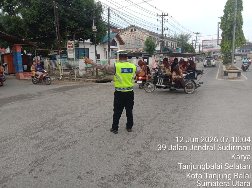 Satlantas Polres Tanjungbalai Gelar Gatur Lantas Pagi Hari