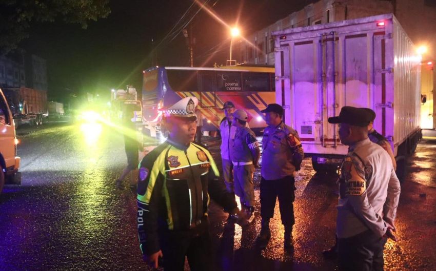 Patroli Tiga Pilar Sasar Simpang Hocklie, Antisipasi Pungli terhadap Supir Bus dan Truk