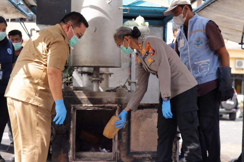 Polres Pematangsiantar Musnahkan 77,8 Kg Ganja dan 1,1 Kg Sabu, Selamatkan 236 Ribu Jiwa