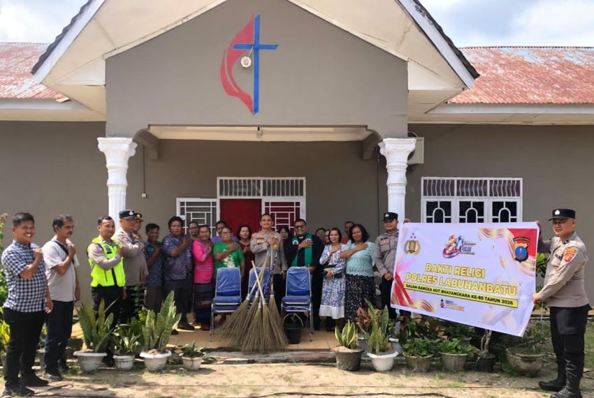 Bakti Religi, Kapolsek Na IX-X Kunjungi GMI Desa Simpangmarbau