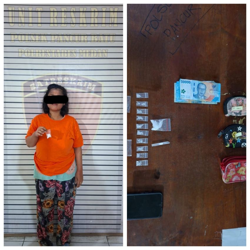 Polsek Pancurbatu Tangkap IRT Diduga Pengedar Sabu, Sita Lebih dari 5 Gram Narkotika