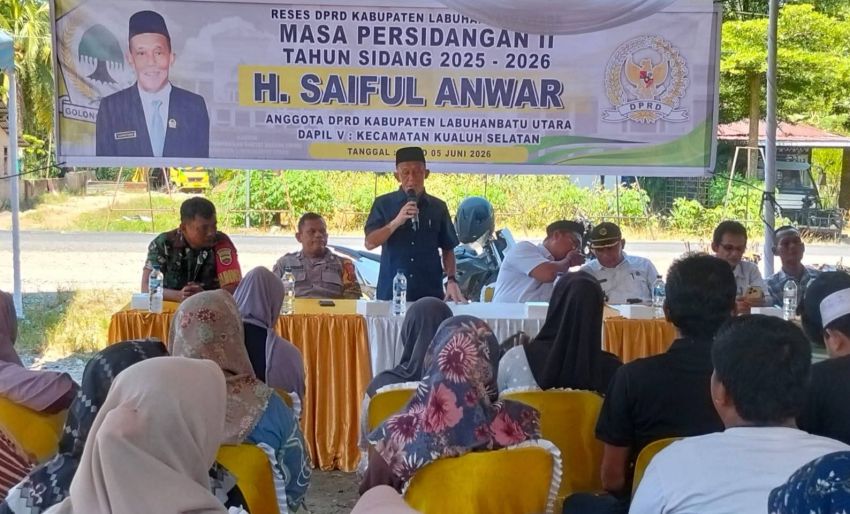 Anggota DPRD Labura H Saiful A Tanjung Reses di Desa Gunungmelayu