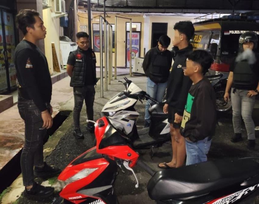 Antisipasi Gangguan Kamtibmas, Polisi Amankan Tiga Sepeda Motor Berknalpot Brong di Pematangsiantar