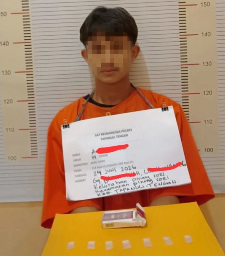 Satresnarkoba Tapteng Bekuk Pria Bawa Sabu, Pemasok Dikejar