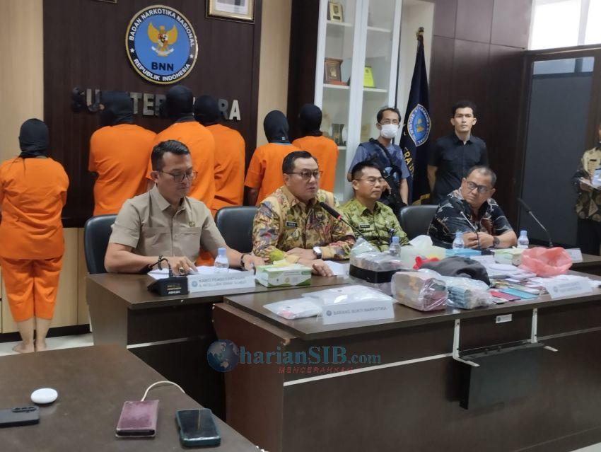 BNNP Sumut Bekuk 6 Tersangka Narkoba, Sita Ratusan Gram Sabu