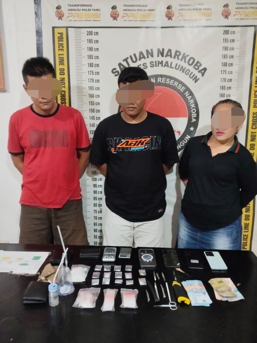 Polres Simalungun Bongkar Jaringan Narkoba, Tiga Tersangka Dibekuk