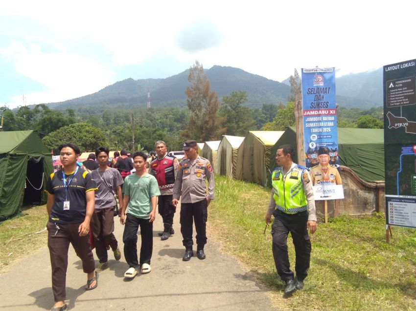 Polsek Pancurbatu Intensifkan Pengamanan Jambore Daerah Sumut XI 2026 di Sibolangit