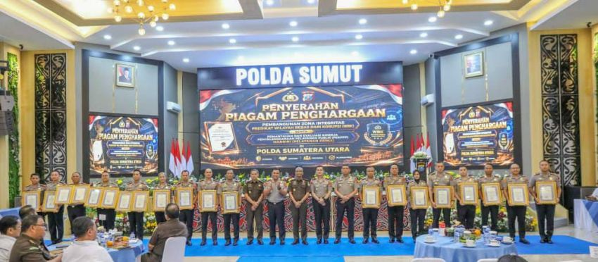 Sejumlah Polres Jajaran Polda Sumut Terima Penghargaan Atas Prestasi dalam ZI dan Pelayanan Prima