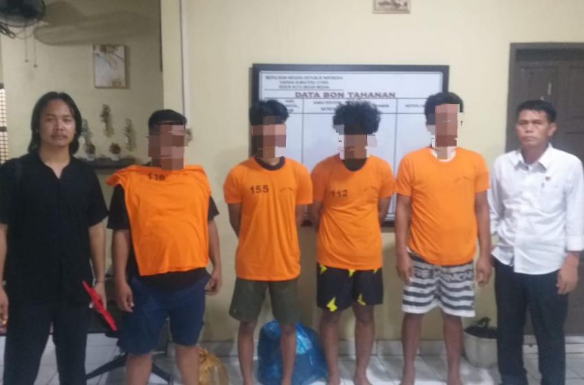 Halangi Razia dan Rusak Mobil Satpol PP dan BNNK Deliserdang, 4 Pelaku Ditangkap