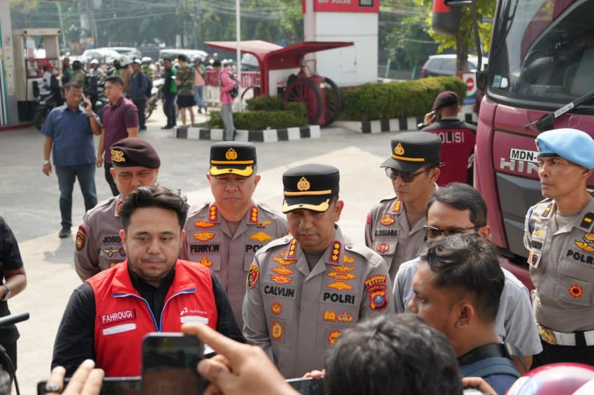 Polda Sumut dan Polrestabes Medan Kawal Distribusi BBM di SPBU Berjalan Lancar
