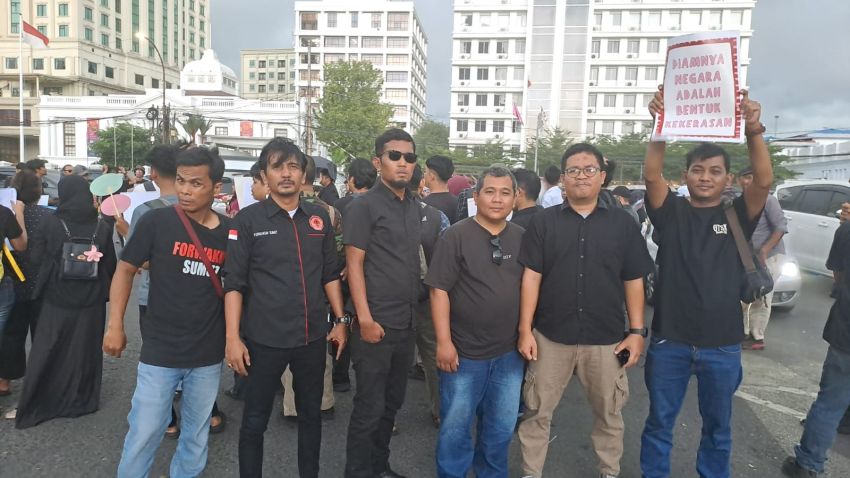 Jurnalis dan Organisasi Sipil di Medan Gelar Aksi Tolak Pernyataan Prabowo soal "Londo Ireng"