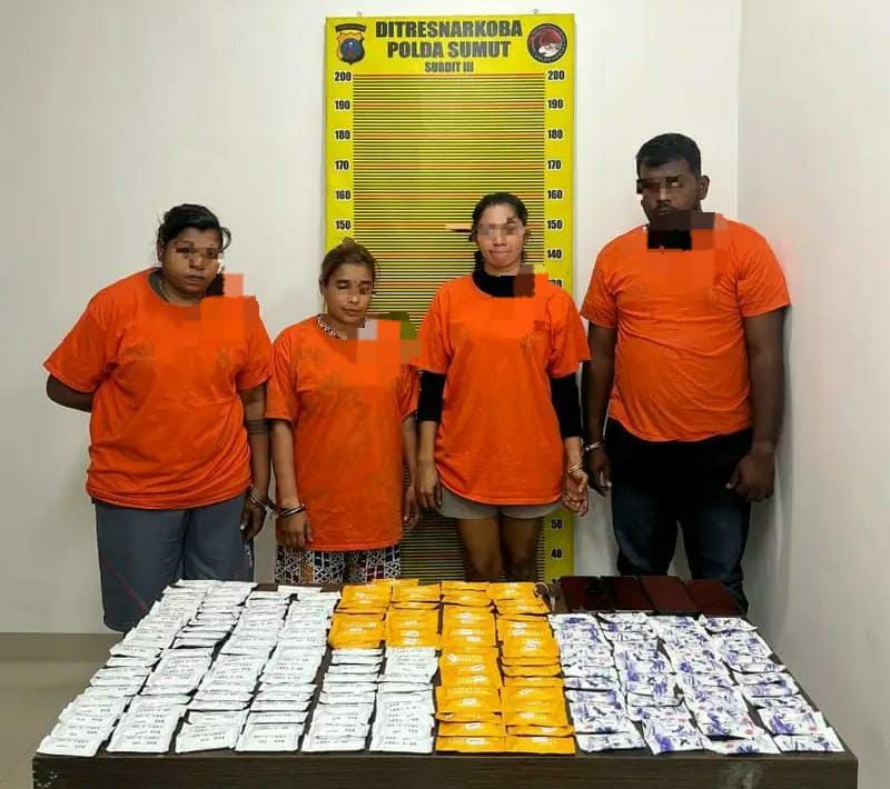 Polda Sumut Tangkap Sindikat Penjual 196 Sachet Pod Getar