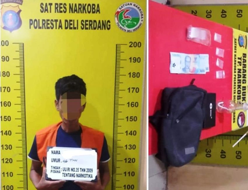 Polresta Deliserdang Tangkap Pengedar Sabu di Tanjungmorawa, 2,29 Gram Sabu Disita