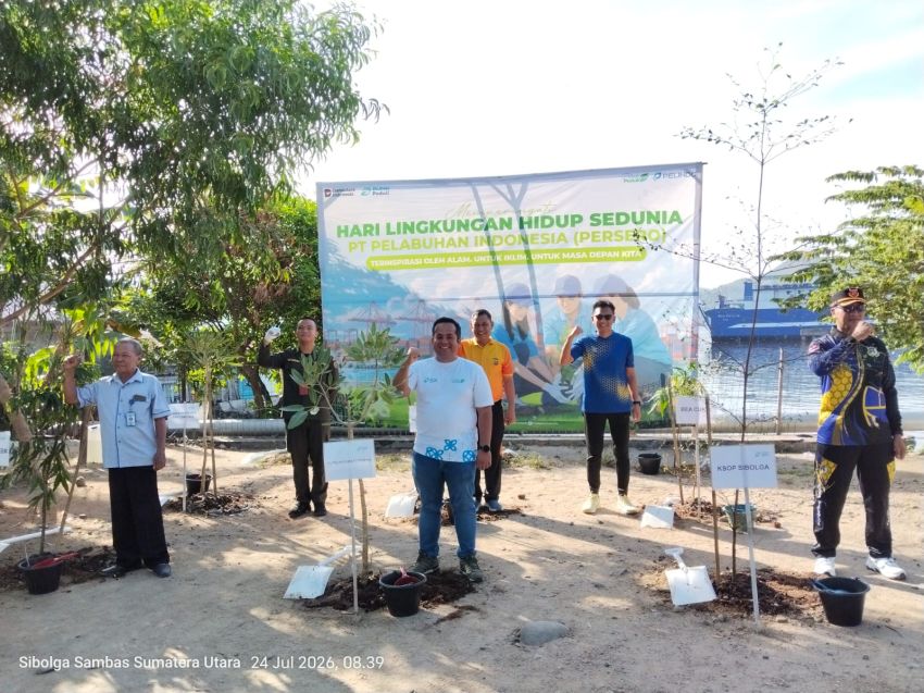 PT Pelindo Multi Terminal Branch Sibolga Tanam 150 Pohon Peringati Hari Lingkungan Hidup 2026
