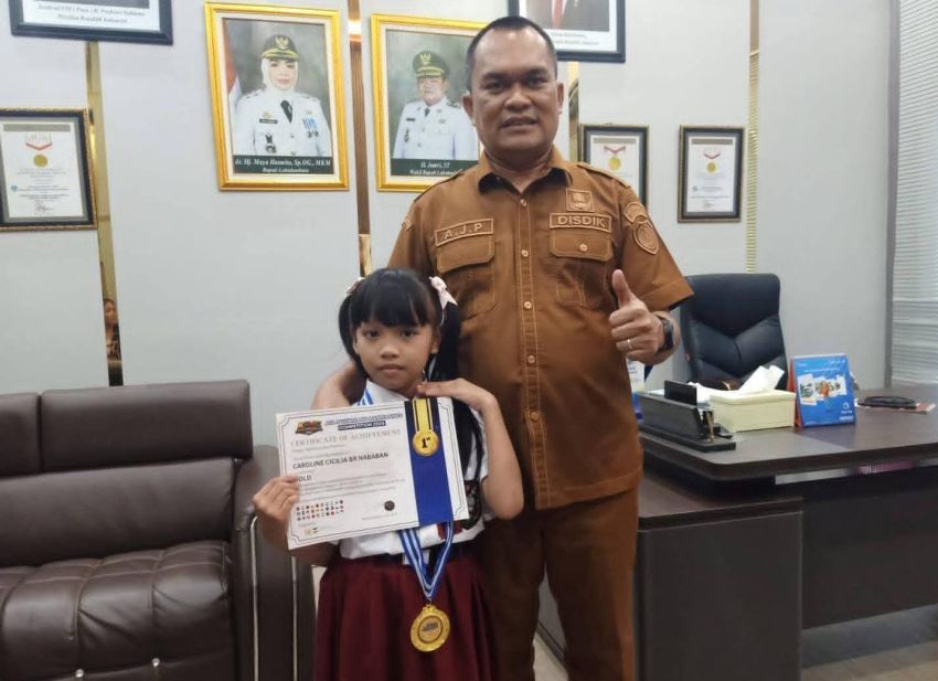 Siswi Kelas 1 SD Negeri Labuhanbatu Wakili Indonesia Ikut Kompetisi Matematika Sains Asia di Malaysia