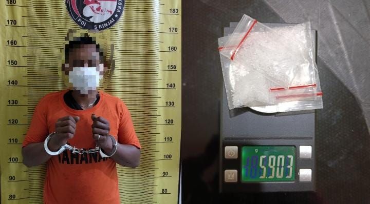 Digerebek di Gubuk, Polres Binjai Ringkus Pengedar Sabu