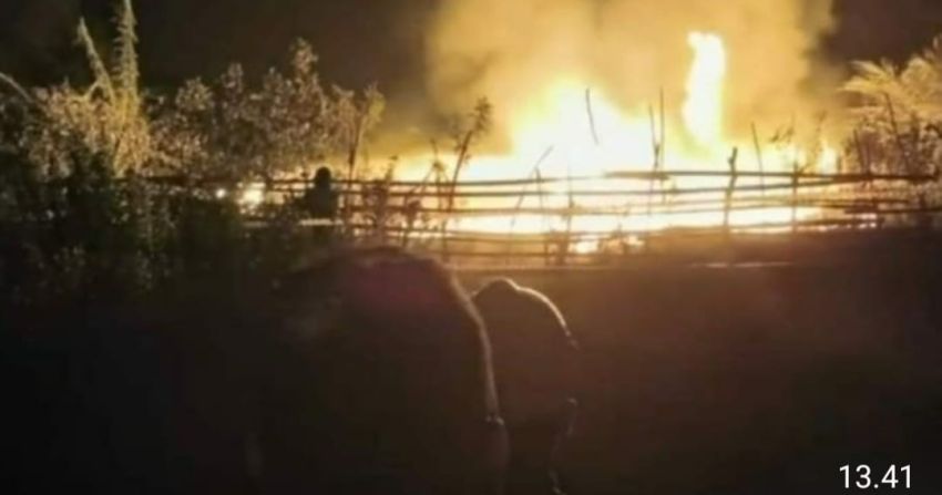 Sumur Minyak Tua Telaga Said Pangkalan Brandan Terbakar Hebat