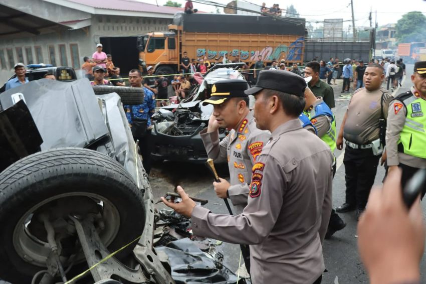 Polda Sumut Turut Prihatin atas Tabrakan Beruntun di Sibolangit dan Apresiasi Gerak Cepat Personel Evakuasi Korban