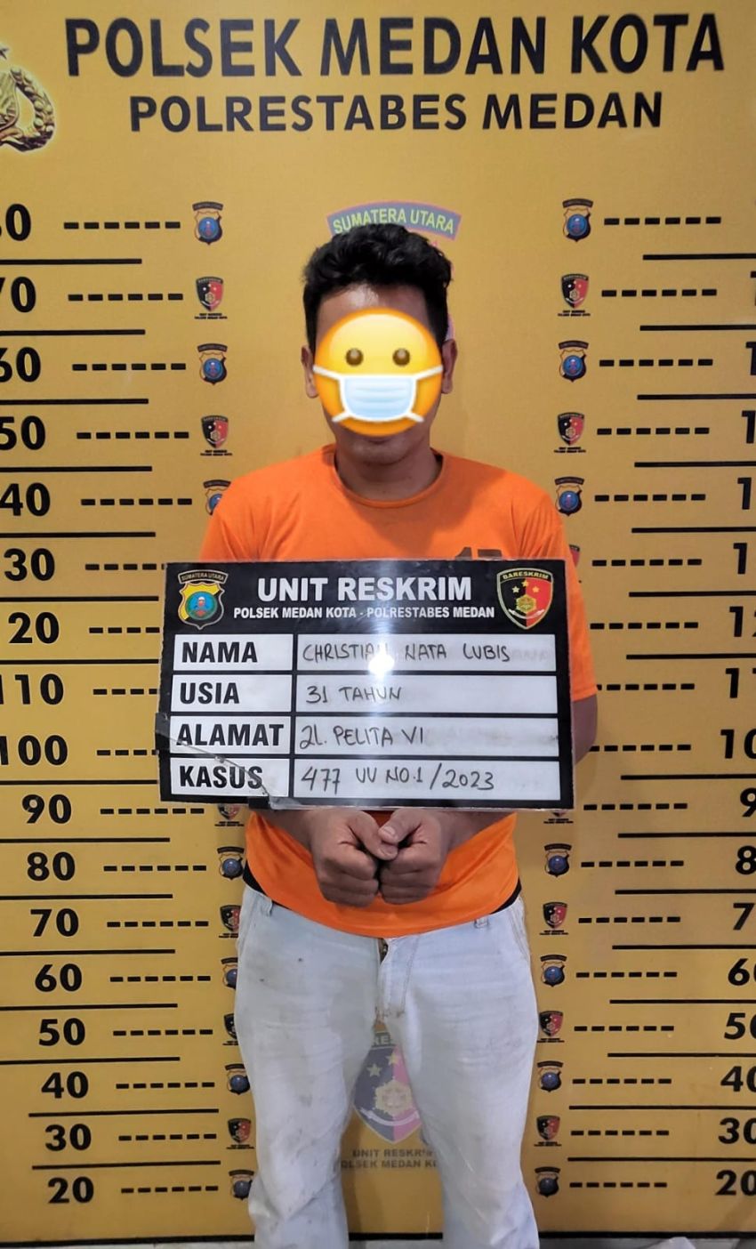 Pria Curi Motor Mantan Pacar Ditangkap Polsek Medan Kota