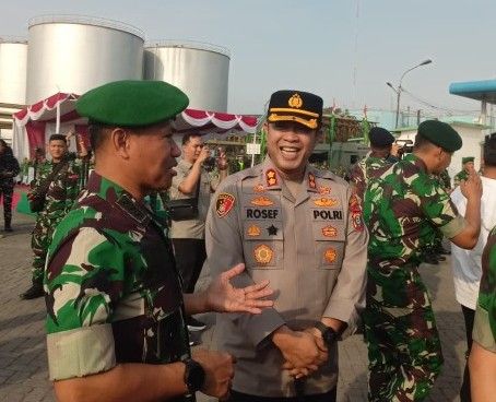 Pemberangkatan Satgas Pamtas, Kapolres Belawan : Sinergitas TNI - Polri  Kekuatan Utama Jaga Keamanan Nasional