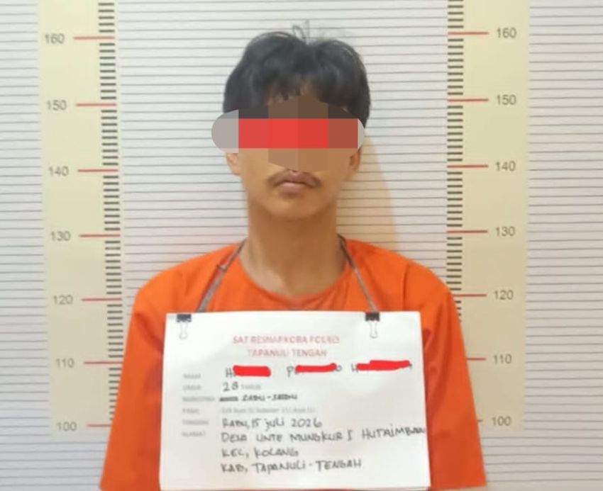 Polres Tapteng Tangkap Terduga Pengedar Sabu di Kolang